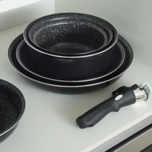 Batterie de cuisine 4 pièces - aluminium noir - Ø 16/18/20 cm*Kalorik Hot