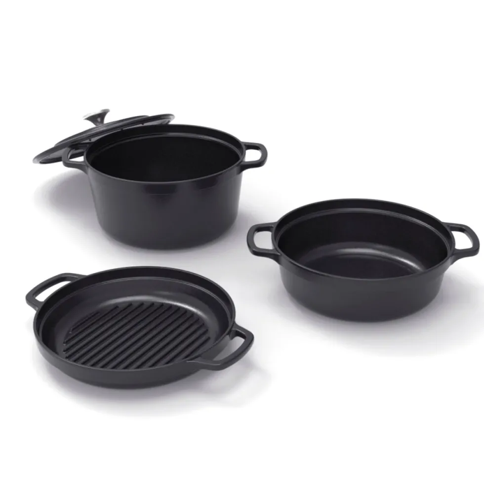 batterie_de_cuisine_empil_5.webp Batterie de cuisine empilable en fonte 4 pièces - Noir*Sauter Best