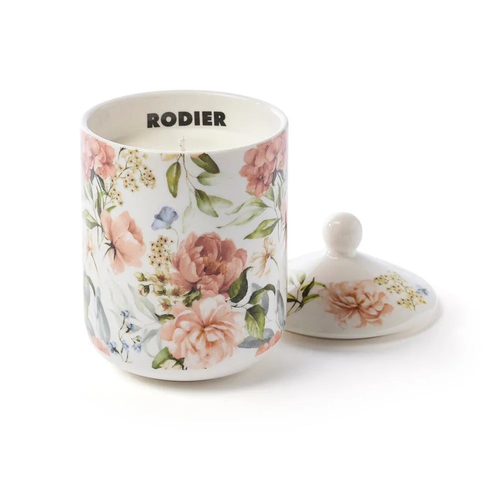 bougie_parfume_en_pot_de__0-4.webp Bougie parfumée en pot de porcelaine Dutch flowers Blanc - Jasmin u0026 Ylang - 315 g*Rodier Clearance