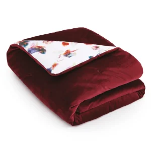 Boutis en satin de coton et velours - 120 x 180 cm : Aurore blanc*Cacharel Best