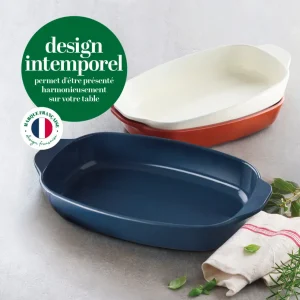Ceramica alumnia - Plat à four incassable – résistant aux chocs et à l’écaillage - blanc – 4L*Sauter Discount