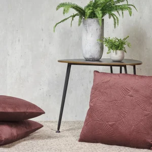 Coussin fleur embossé - Vieux rose*Cacharel Fashion