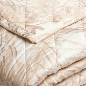 Couvre lit en 100% satin de coton - dessin : Jungle Taupe - 180 x 220 cm*Chevignon Clearance