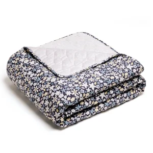 Couvre-lit ultra doux - dessin : Etoile de Printemps Bleu - 180 x 220 cm*Ines by Ines de la Fressange Clearance