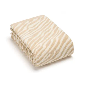 Drap de bain Jacquard Motif zèbre Taupe - 70 x 140 cm*Chevignon Online
