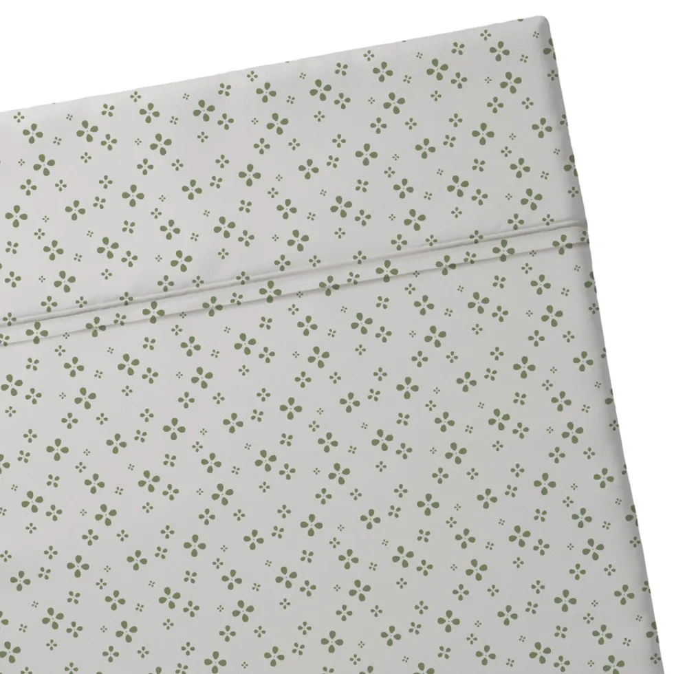 drap_plat_bb_satin_de_cot_1-4.webp Drap plat bébé satin de coton - Mirabelle Blanc/vert*Ines by Ines de la Fressange Online