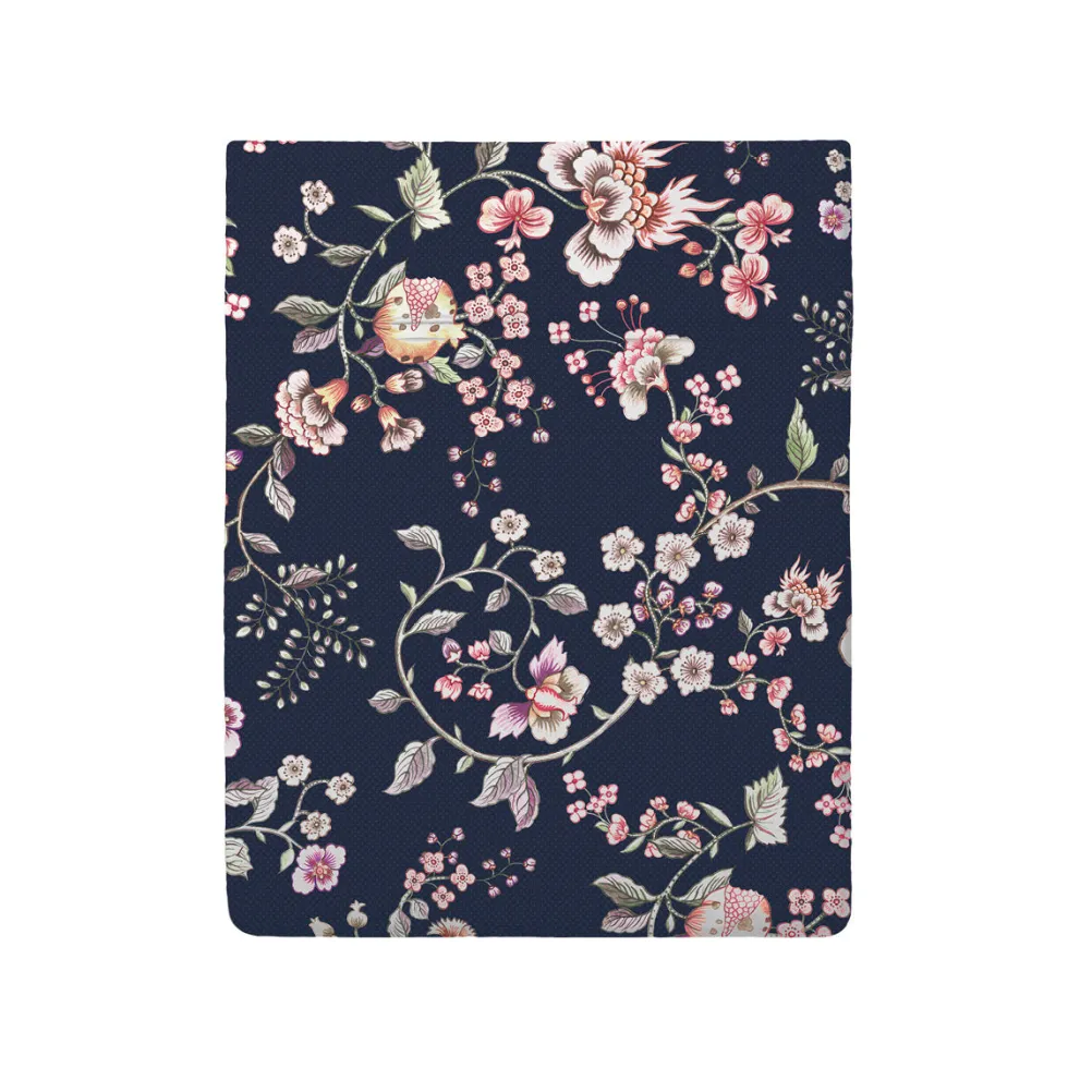 drap_plat_satin_de_coton__0-11.webp Drap plat satin de coton - Murmure floral Bleu foncé*Rodier Best