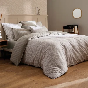 Drap plat satin de coton - Damask Floralia Taupe*Rodier Online