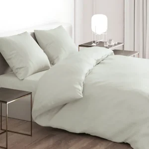 Drap plat satin de coton - Uni Vert Thym*Cacharel Best