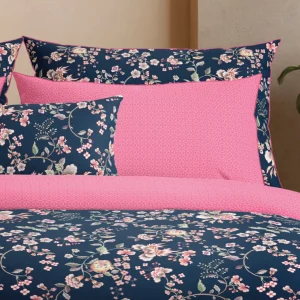 Drap plat satin de coton - Marie fleurs Rose*Cacharel Discount