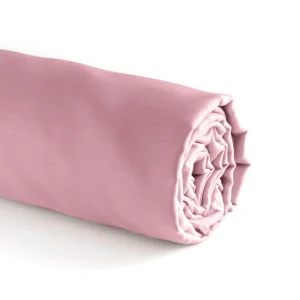 Drap-housse - lin / coton - Roses rose*Cacharel Sale