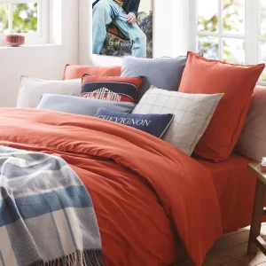 Drap-housse coton lavé - Orange*Chevignon New