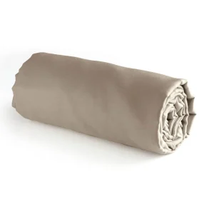 Drap-housse satin de coton - Uni Taupe*Chevignon Best