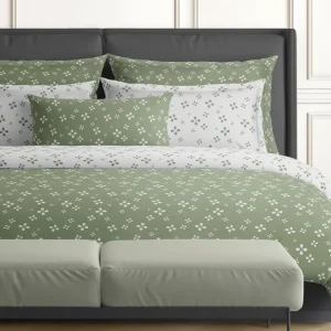 Drap-housse satin de coton - Mirabelle Blanc/vert*Ines by Ines de la Fressange Fashion