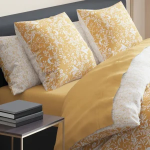 Drap-housse satin de coton - Uni Jaune*Cacharel New