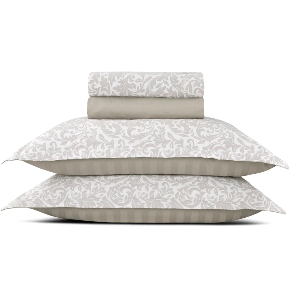 ensemble_de_draps__drapho_0-13.webp Ensemble de draps : drap-housse, drap plat, taie(s) d'oreiller en satin de coton - Romanesque Taupe*Cacharel Sale