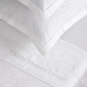 Ensemble de draps satin de coton tissé Jacquard - Love Stories Blanc*CXLbyChristianLacroix Clearance
