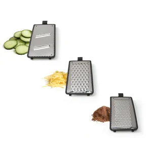 Ensemble de trancheurs à légumes avec récipient – gris/noir*Sauter Sale