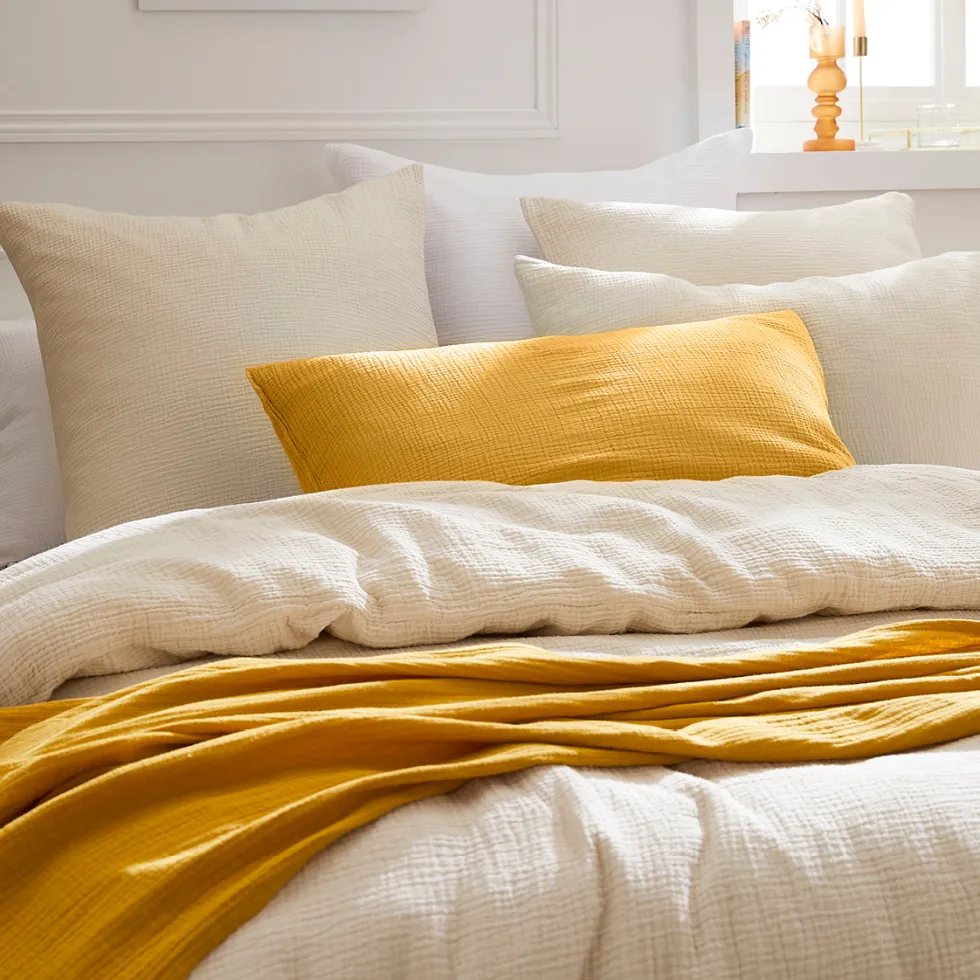 housse_de_couette__taie_g_2-3.webp Housse de couette + taie gaze de coton - Uni Taupe*Rodier Clearance