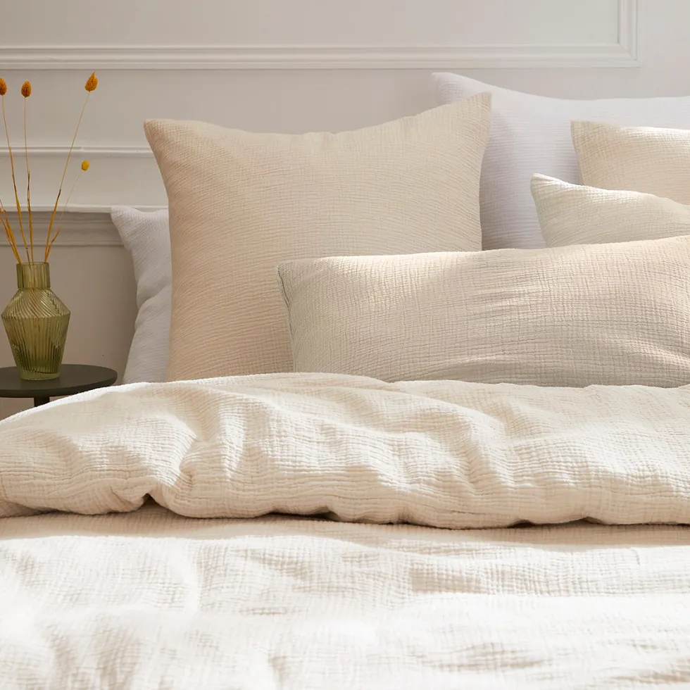 housse_de_couette__taie_g_3-3.webp Housse de couette + taie gaze de coton - Uni Taupe*Rodier Clearance