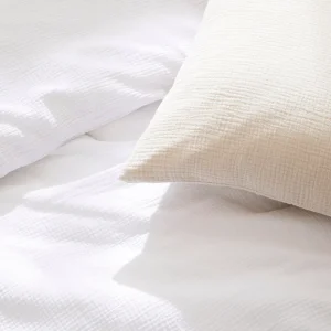 Housse de couette + taie gaze de coton - Uni Taupe*Rodier Clearance