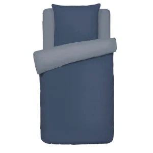 Housse de couette + taies coton lavé - Uni Bleu clair*Chevignon Outlet