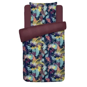 Housse de couette + taie(s) d'oreiller satin de coton - Tanzanie Prune*CXLbyChristianLacroix Best
