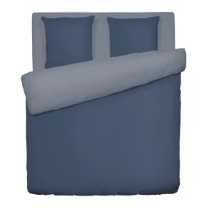 Housse de couette + taies coton lavé - Uni Bleu clair*Chevignon Outlet