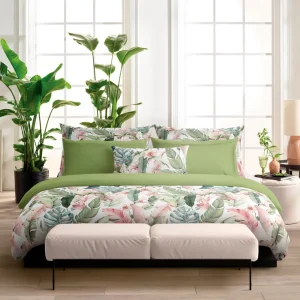 Housse de couette + taie(s) satin de coton - Palma Blanc*Cacharel Fashion