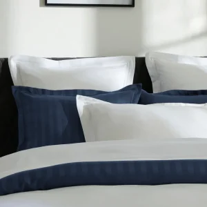 Housse de couette + taie(s) d'oreiller satin de coton - Nice Blanc / Blanc*Rodier Online
