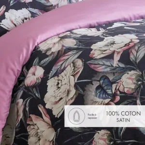 Housse de couette + taie(s) d'oreiller satin de coton - Peonia Rose*Rodier Fashion
