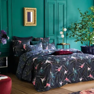 Housse de couette + taie(s) d'oreiller satin de coton - Hirondelles Bleu*CXLbyChristianLacroix Online