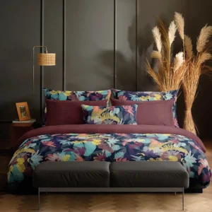 Housse de couette + taie(s) d'oreiller satin de coton - Tanzanie Prune*CXLbyChristianLacroix Best