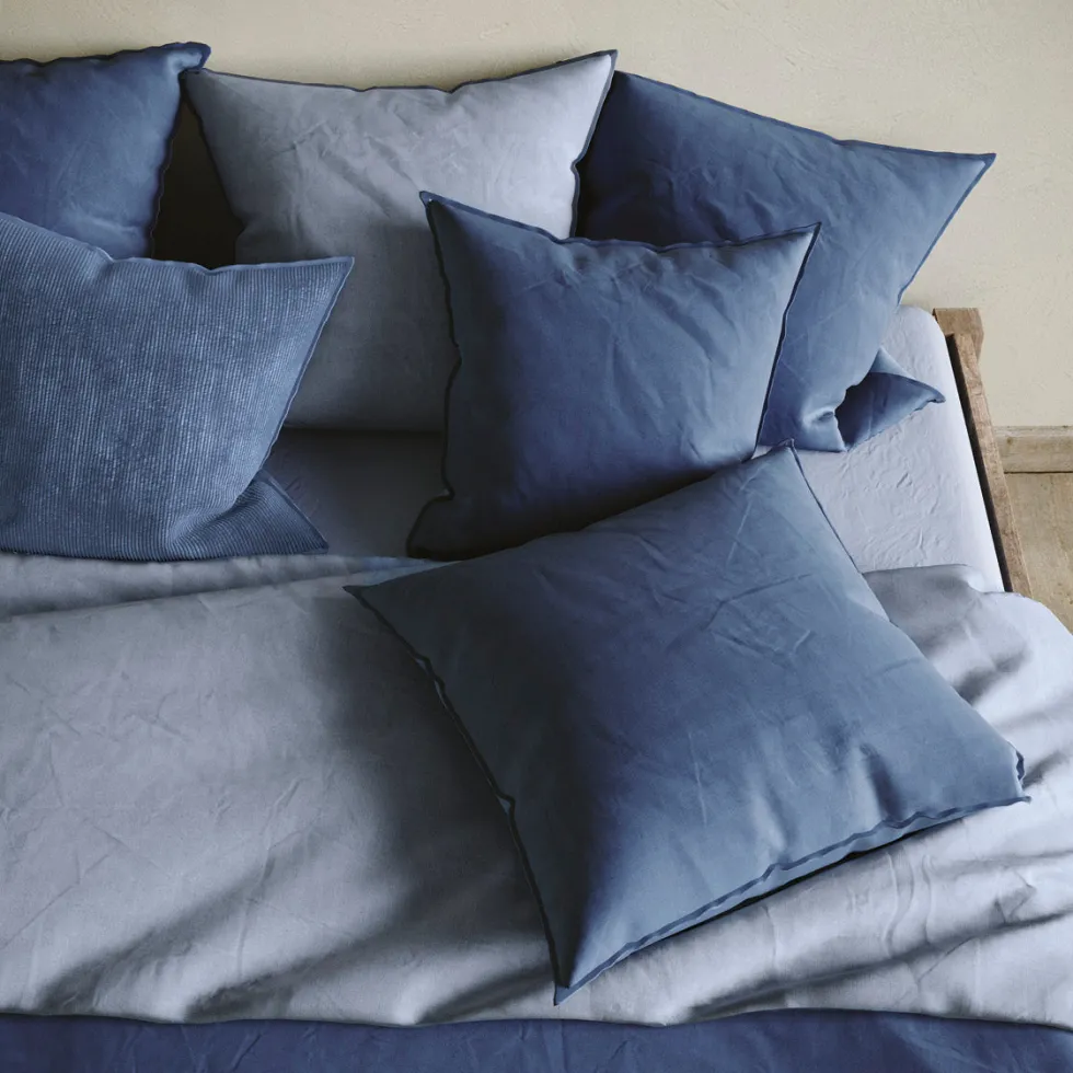 housse_de_couette__taies__3-169.webp Housse de couette + taies coton lavé - Uni Bleu clair*Chevignon Outlet