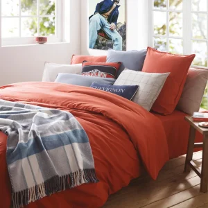 Housse de couette coton lavé - Orange*Chevignon Online