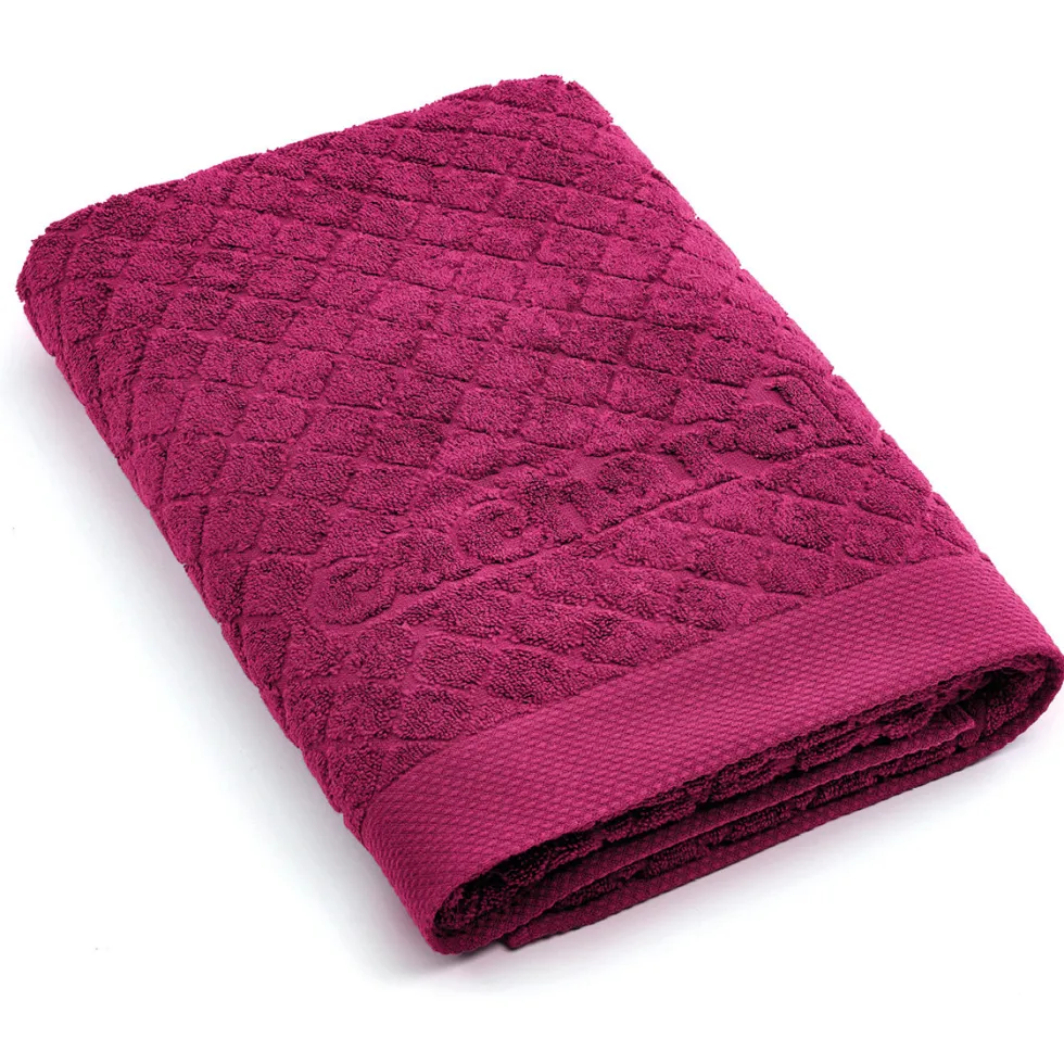 maxi_drap_de_bain_jacquar_0-3.webp Maxi drap de bain jacquard - 90 x 180 cm - Fuchsia*Cacharel New
