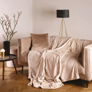 Maxi plaid/couvre-lit dessin : Diamond Taupe - 220 x 250 cm*Maison Héritage Online
