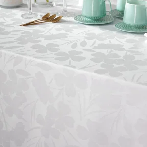 Nappe - tissé Jacquard - Cresson de fontaine Blanc*Ines by Ines de la Fressange Online