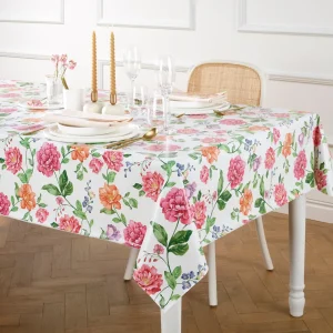 Nappe enduite anti-tache - Pivoine en fleur Blanc*Ines by Ines de la Fressange Discount