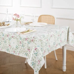 Nappe enduite anti-tache - Poésie florale Blanc cassé*Cacharel New