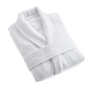 Peignoir avec col châle en 100% coton - Blanc*Chevignon Online