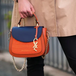 Petit sac à main Haussmann en cuir croco et rabat cuir lisse*CXLbyChristianLacroix Sale