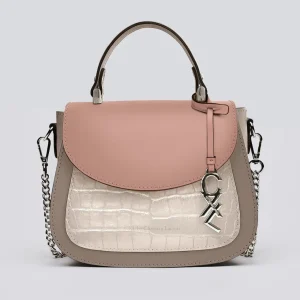 Petit sac à main Haussmann en cuir croco et rabat cuir lisse*CXLbyChristianLacroix Sale
