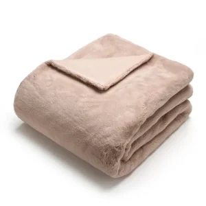 Plaid imitation fourrure Beige - 130 x 180 cm*Cacharel Outlet