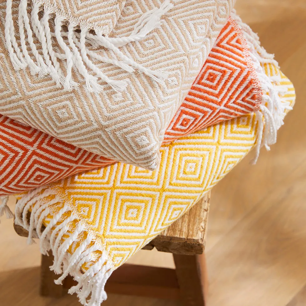 plaid_tiss_milan_jaune____2.webp Plaid tissé Milan Jaune - 130 x 180 cm*Chevignon Discount
