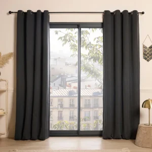 Rideau obscurcissant à œillets - Sydney Gris foncé*Chevignon Outlet