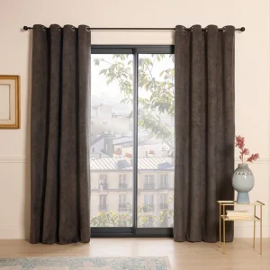 Rideau occultant à œillets - Santorin Gris foncé*Maison Héritage New