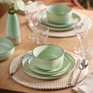Service de table 24 pièces - Vert clair*Brandt New