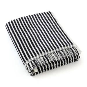 Serviette de plage à rayures en 100% coton - ultra douce et absorbante - Hawaï bleu foncé*Cacharel Hot