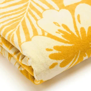 Serviette de plage Hibiscus Jaune - 90 x 180 cm*Cacharel Hot